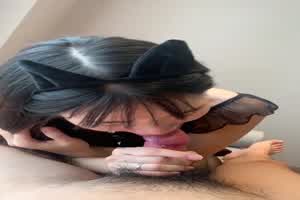 女友cos猫女 但被干到忘了只能喵喵叫  背景图片